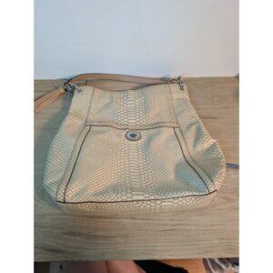 Coach Cream Park Python Embossed Leather Hobo F24383 Animal Print Shoulder Bag